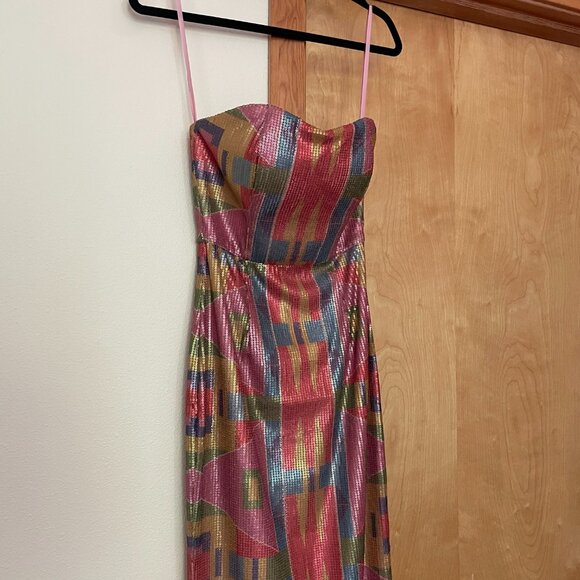 (New w/ Tags) B. Yellowtail Apsáalookbia Sequin Column Dress - Picture 7 of 9